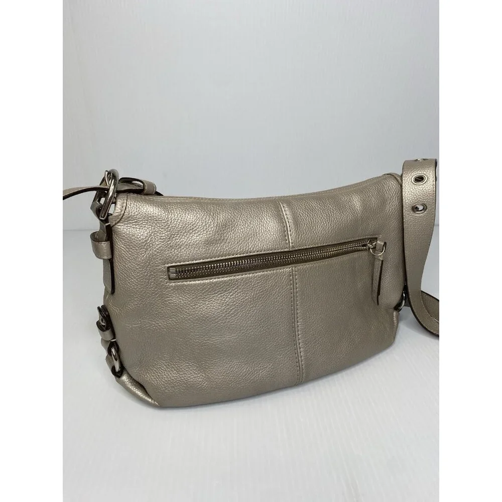 Coach Flap Legacy Flap Silver Pebbled Leather Shoulder Purse F15170 Vintage Y2K